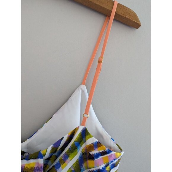 Trina Turk Silk Gypsum Tiger Print Tropical Multicolor Mini Dress - Picture 8 of 11